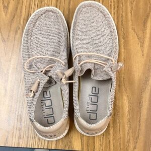Hey Dude Textured Beige/ Rose Gold Womens Slip-Ons